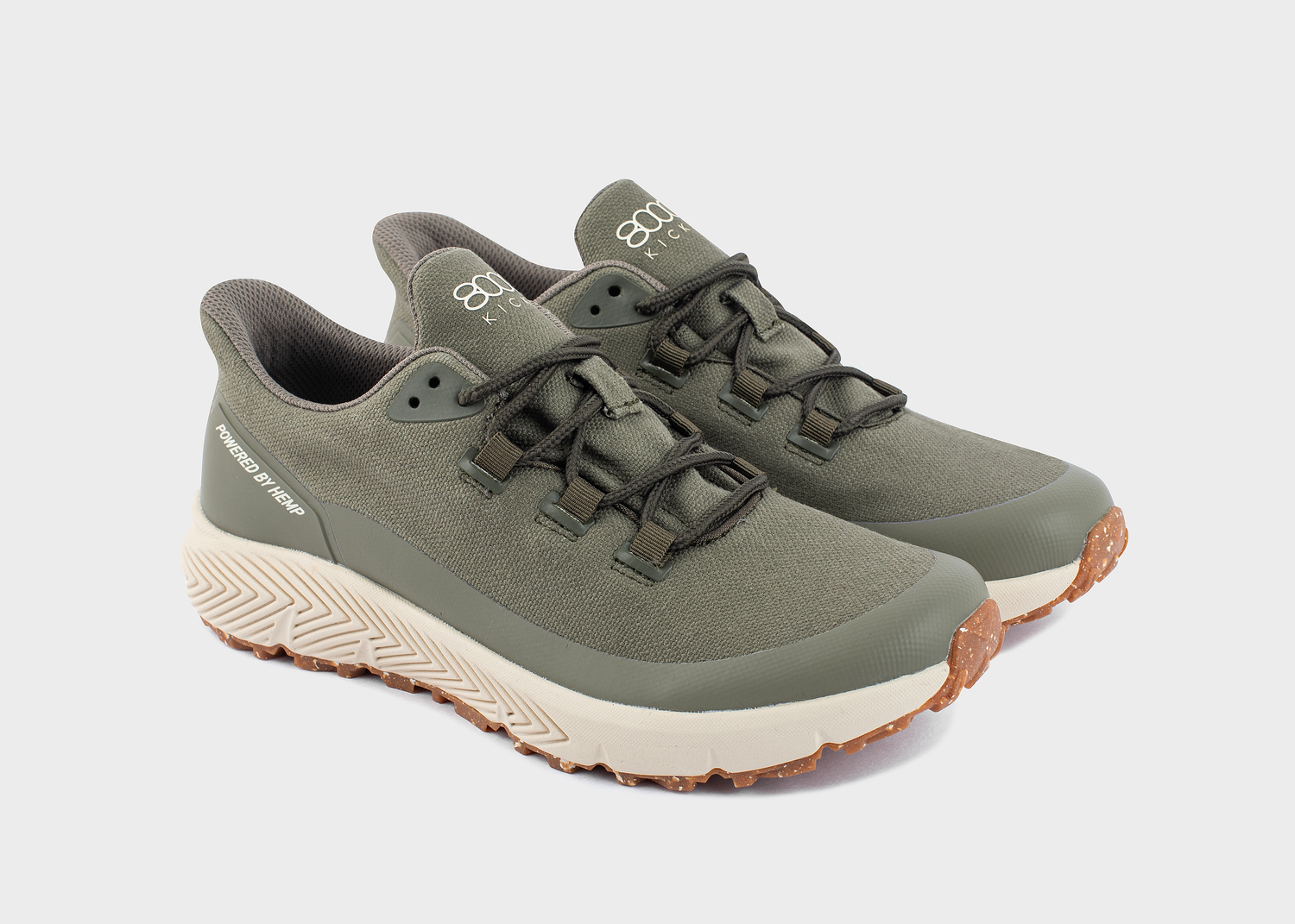 Trekker Waterproof Hemp Shoes for Men in Dark Green