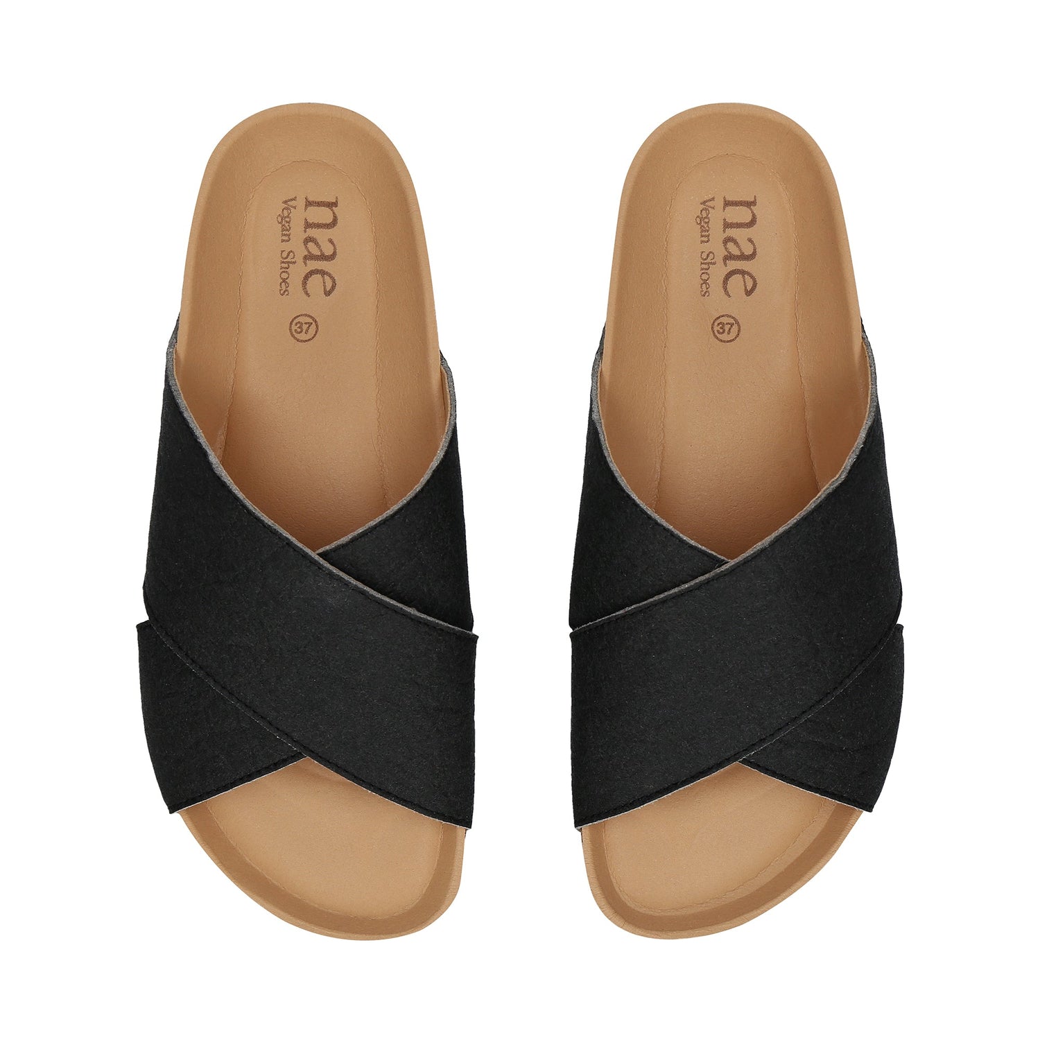 Sandales véganes unisex sangles croisées semelle matelassé