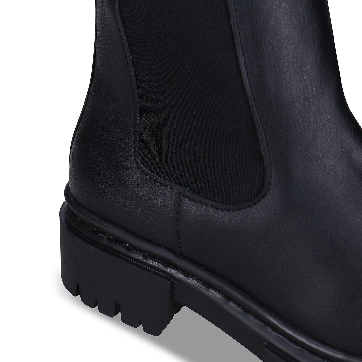 spandex panel on vegan boots | NAE Footwear store
