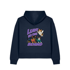 NEW WORLD GUARDIANS Kobold Guardians unisex organic cotton hoodie in navy blue – back graphic view