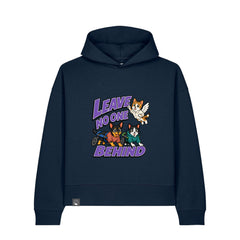 NEW WORLD GUARDIANS Leave No One Behind Unisex-Hoodie aus Bio-Baumwolle in Dunkelblau – Vorderansicht