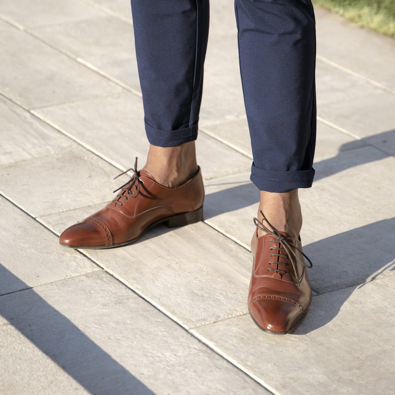 Chaussures de ville végan et écologique homme richelieu marron acajou - Watson Cog