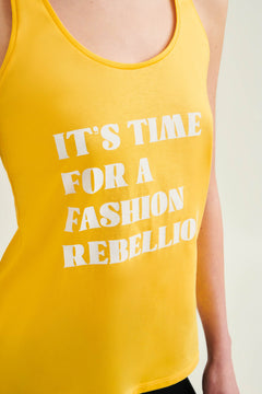 Zero-waste design Yoga & Activewear Top in Sunshine Yellow - ensuring non-toxic dyes and no microplastic shedding