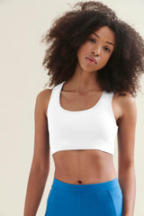 White Sustainable Sports Bra in Organic Cotton