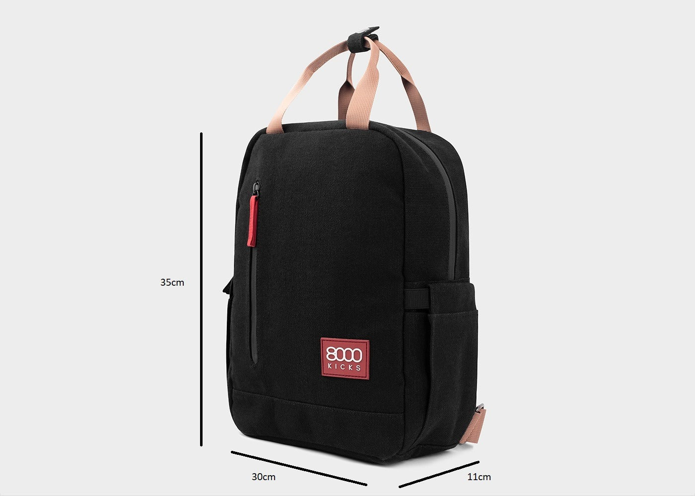 Kleiner Hanf-Rucksack in Dunkelgrün