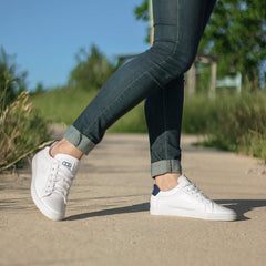 Winton Sneaker - Weiß Blau V2 – Dreiviertelansicht