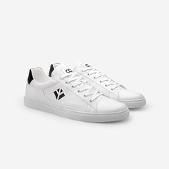Sneakers baskets basses végan et écologique blanc noir - Winton Cog