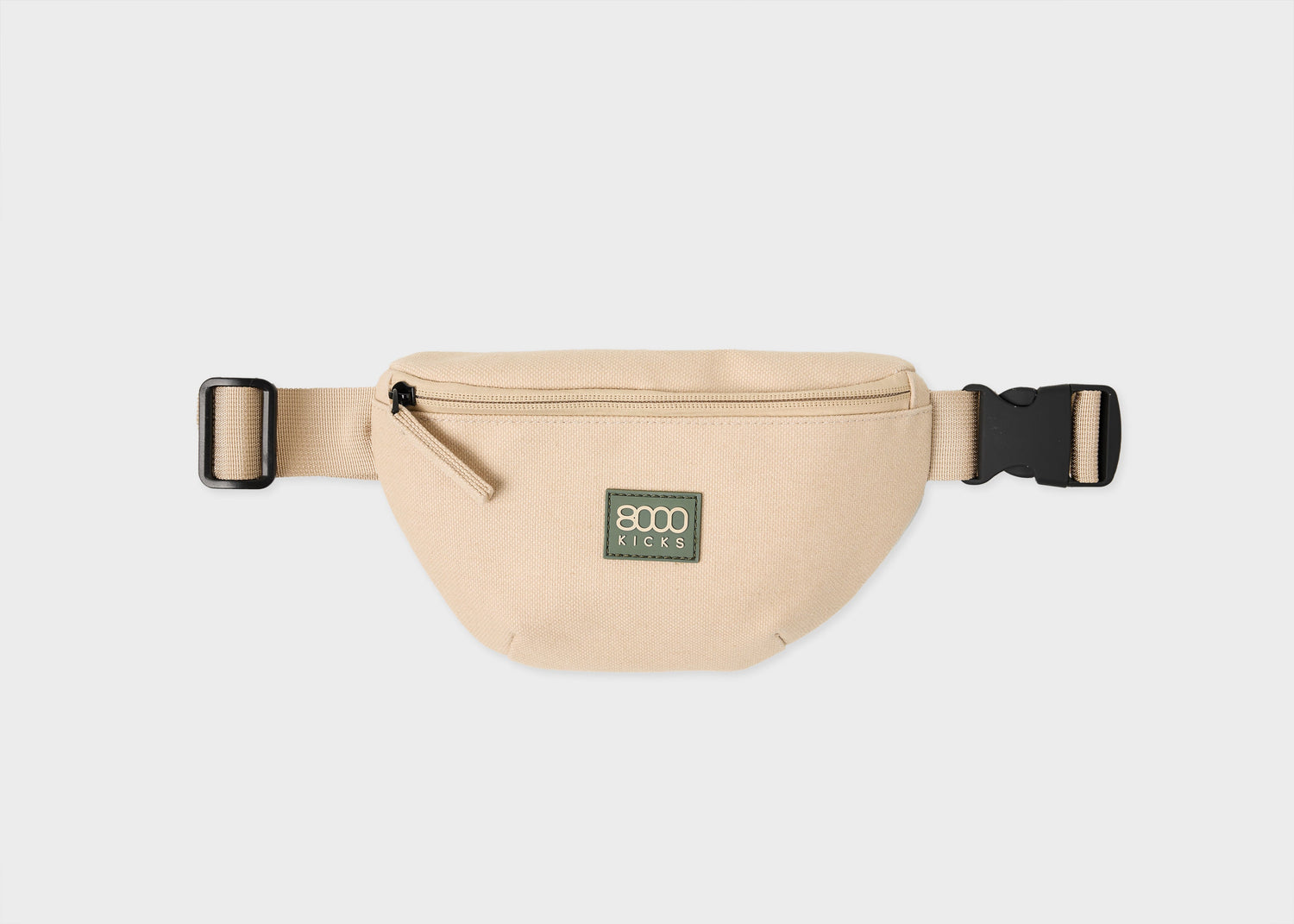 Sustainable Hemp Fanny Pack / Crossbody Bag in Beige & Black