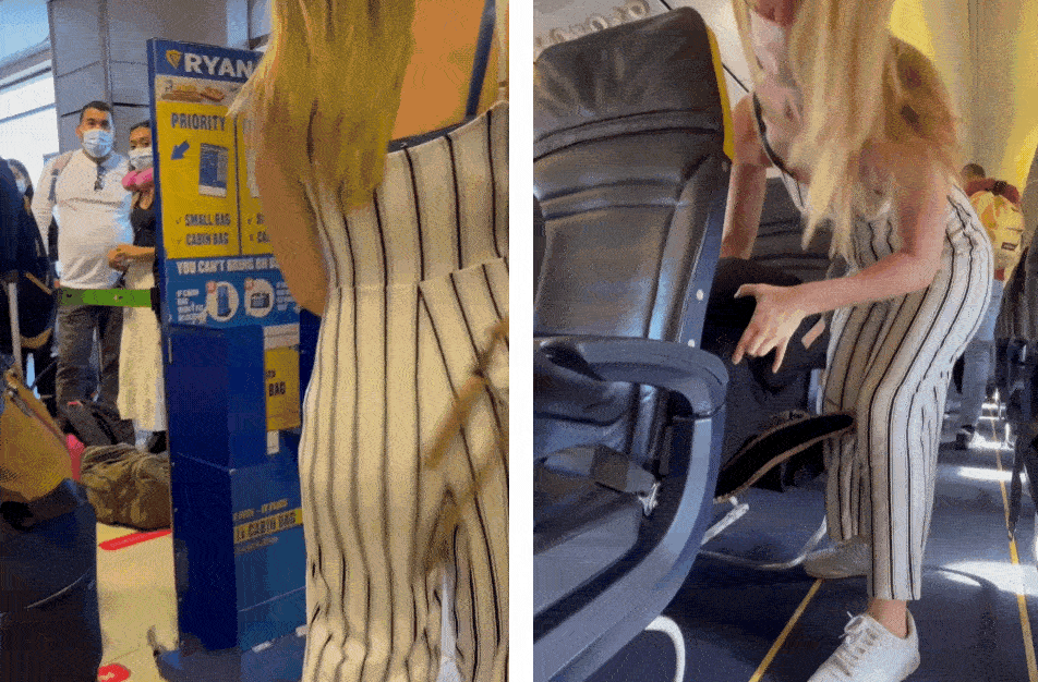 airplane roll top backpack