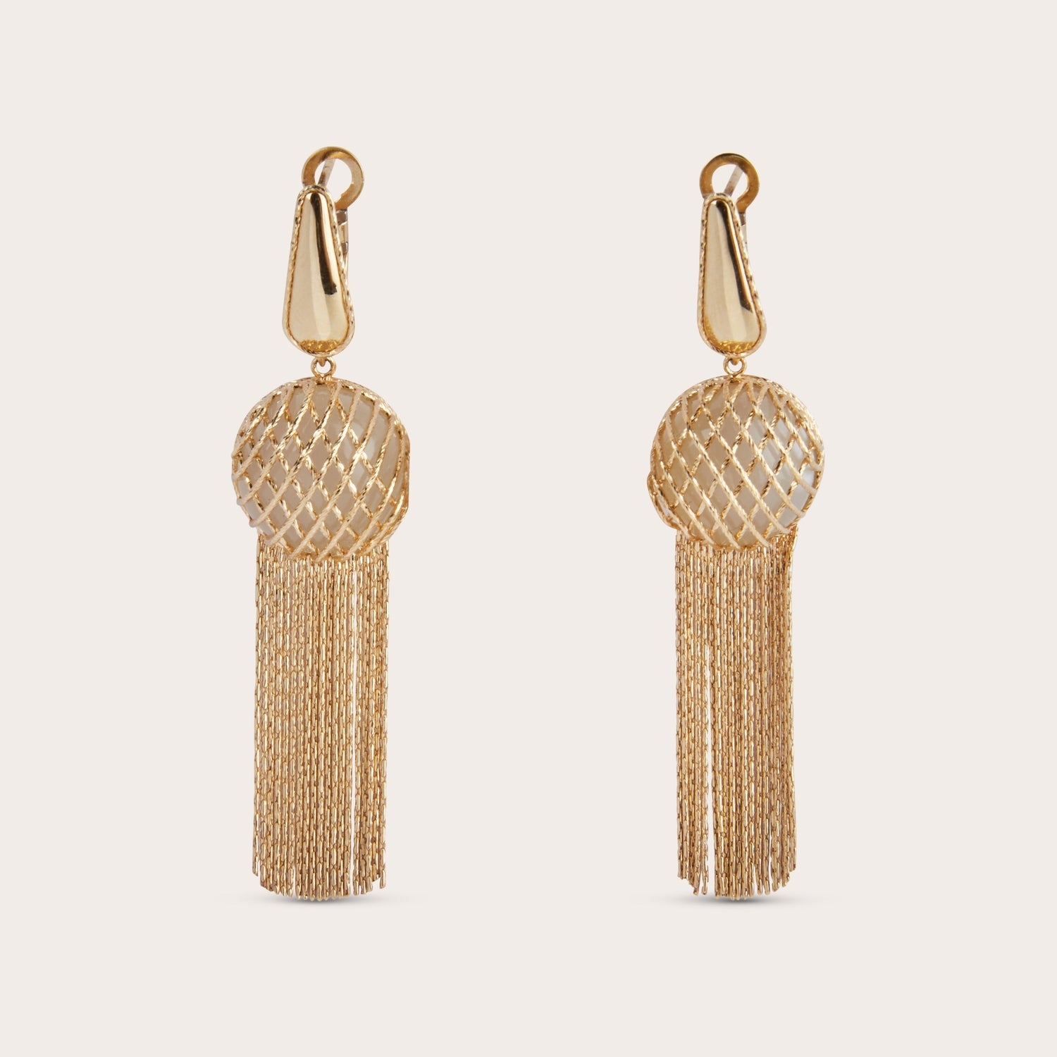 Chalcedon Ohrringe 14 Karat Gold