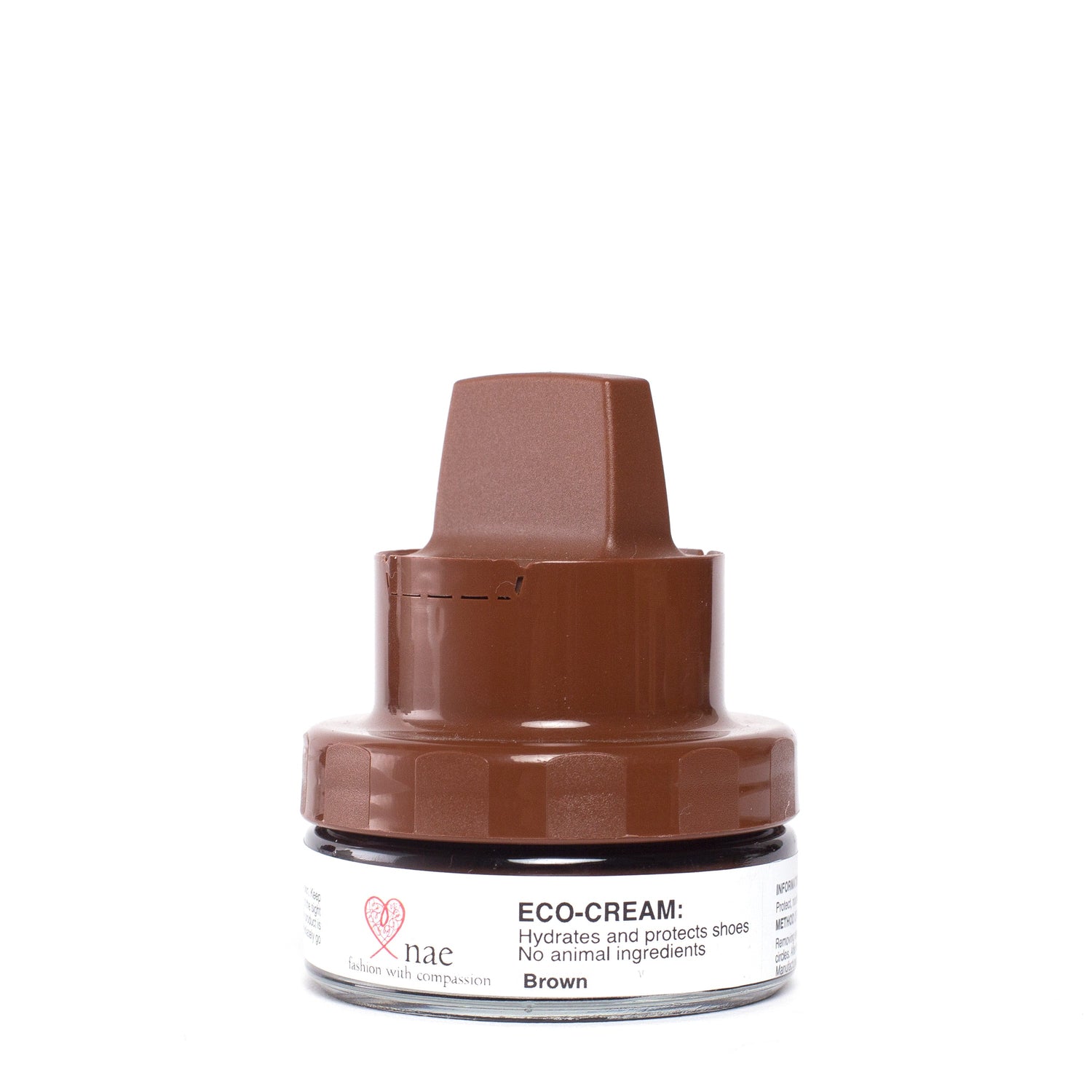 Brown Vegan Eco Cream Polish Shoes Crema de pulir lustrar zapatos vegana sostenible
