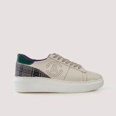 JANE - apple & corn sneakers - turquoise – side profile