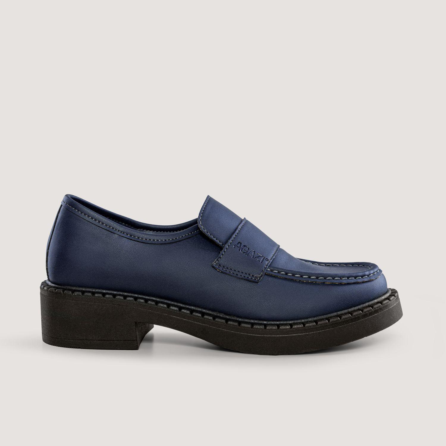 DIANE 3 in 1 Marineblaue Vegane Loafer aus Maisleder