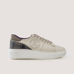 JANE - apple & corn sneakers - cappucino – side profile
