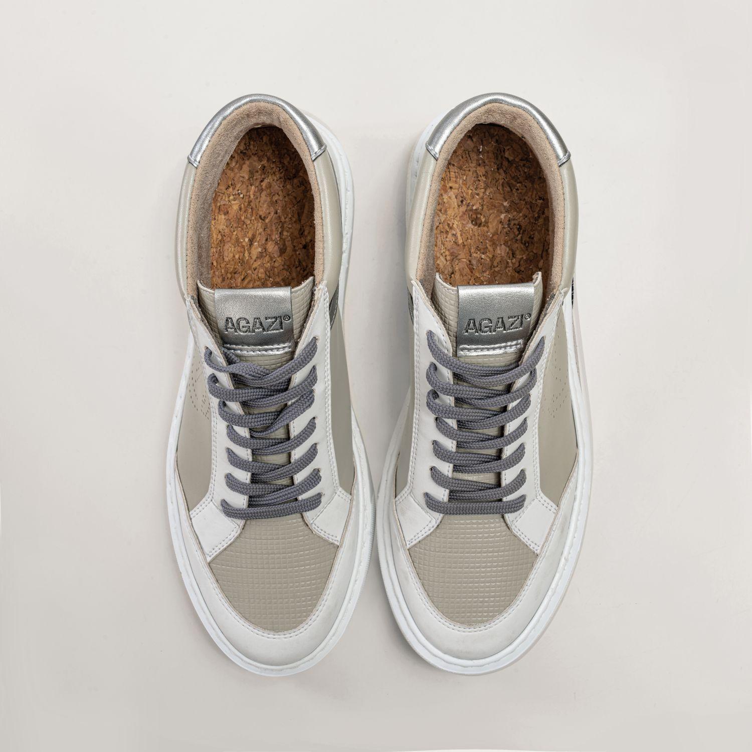 BLANKA - Apple & Corn Sneakers– grey & white