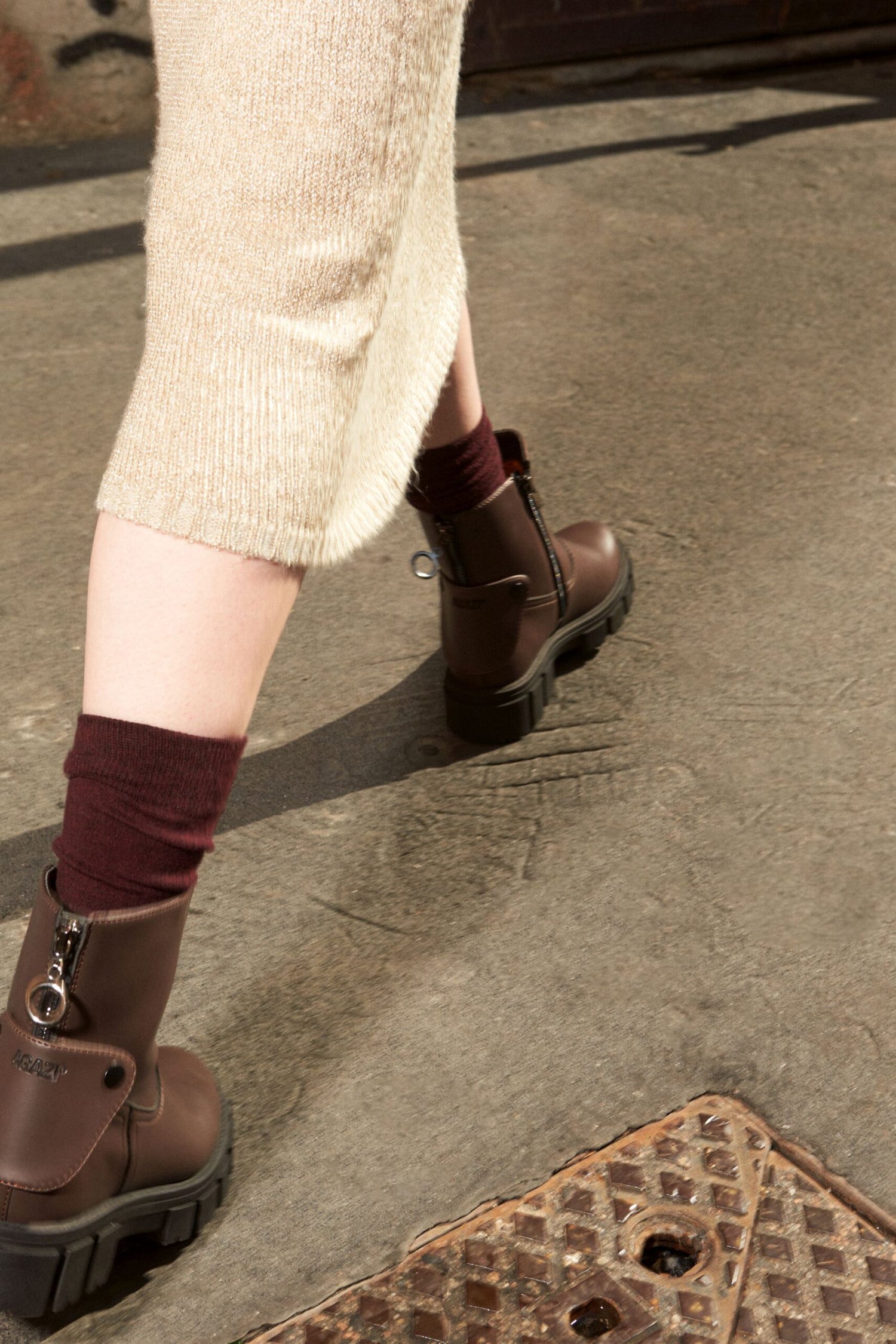 KAMA - 2 in 1 braune Apfelleder Boots