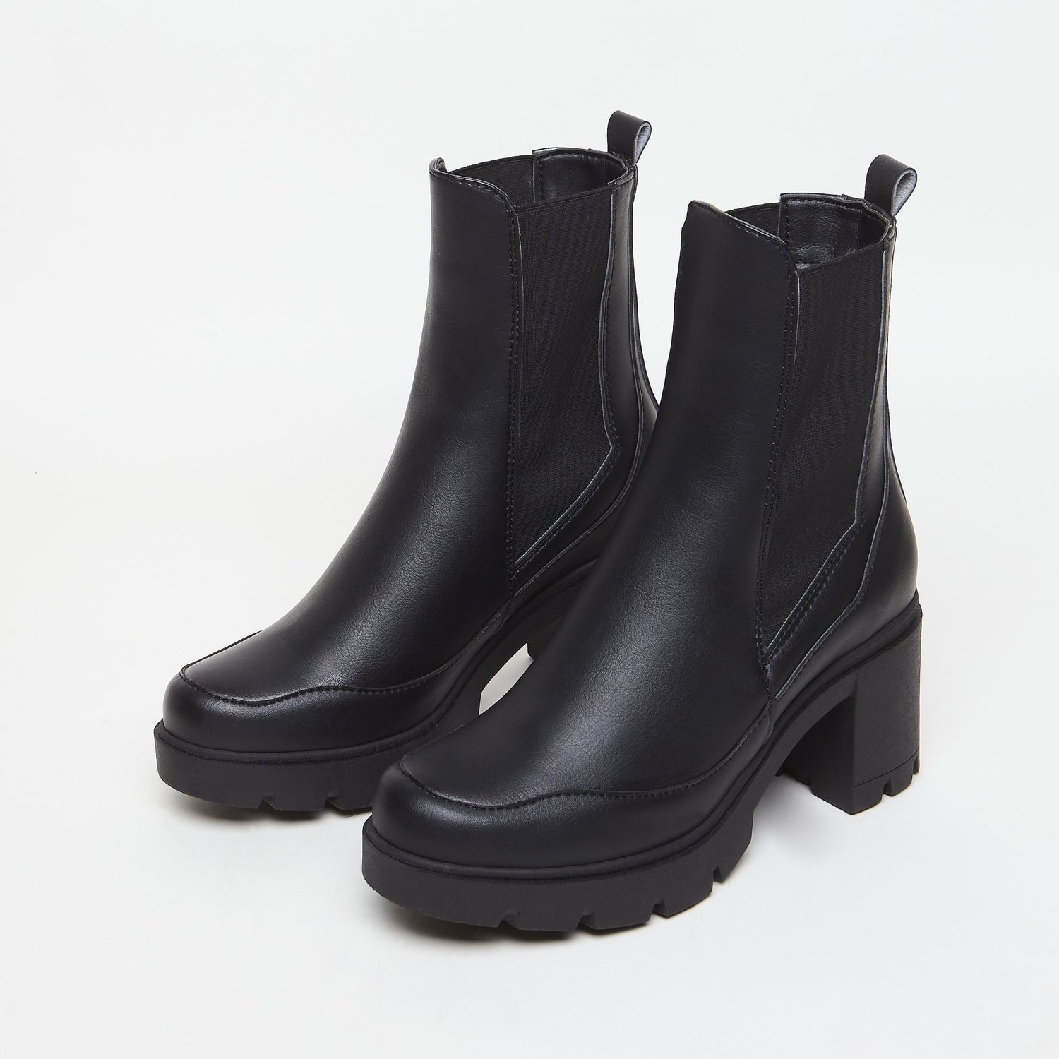 VICKY Schwarze Vegane Stiefel mit Absatz
