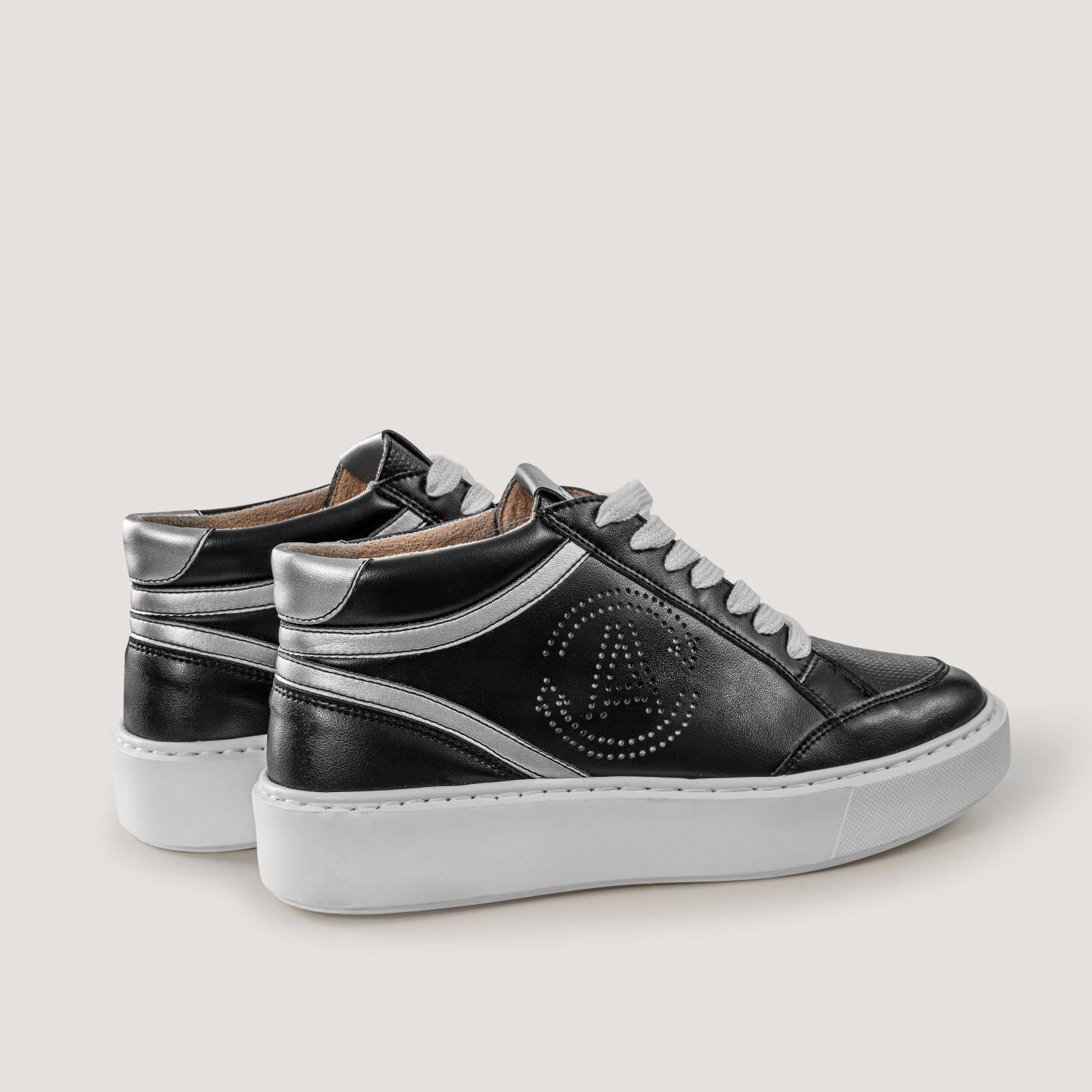 BLANKA - Wine Leather Sneakers- Schwarz