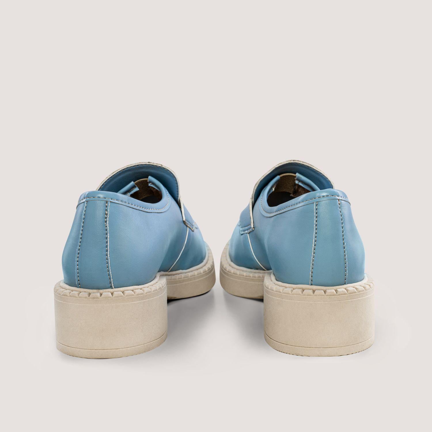 DIANE 3 in 1 Himmelbaue Vegane Loafer aus Apfelleder