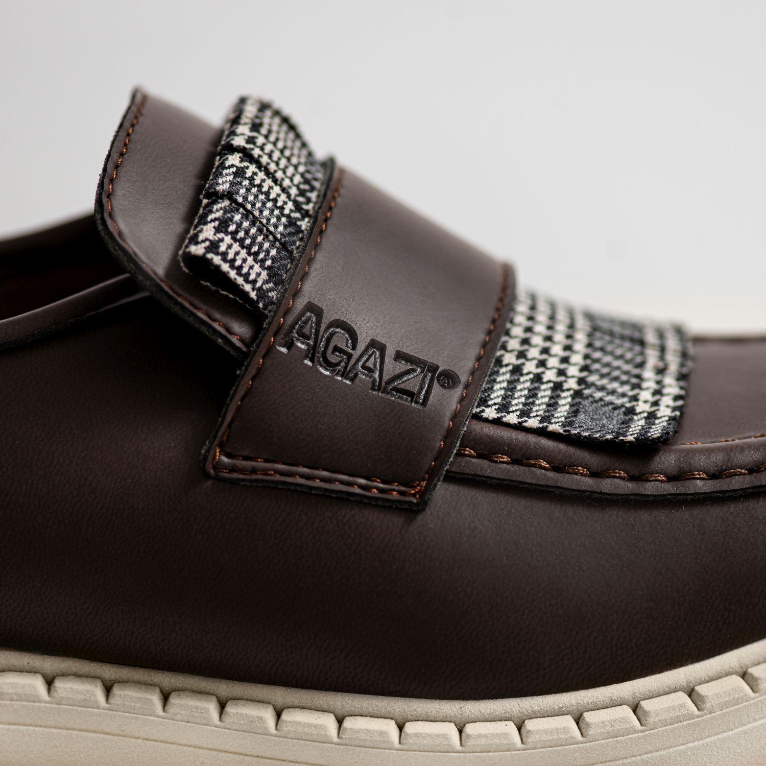DIANE 3 in 1 Braune Vegane Loafer aus Apfelleder mit heller Sohle