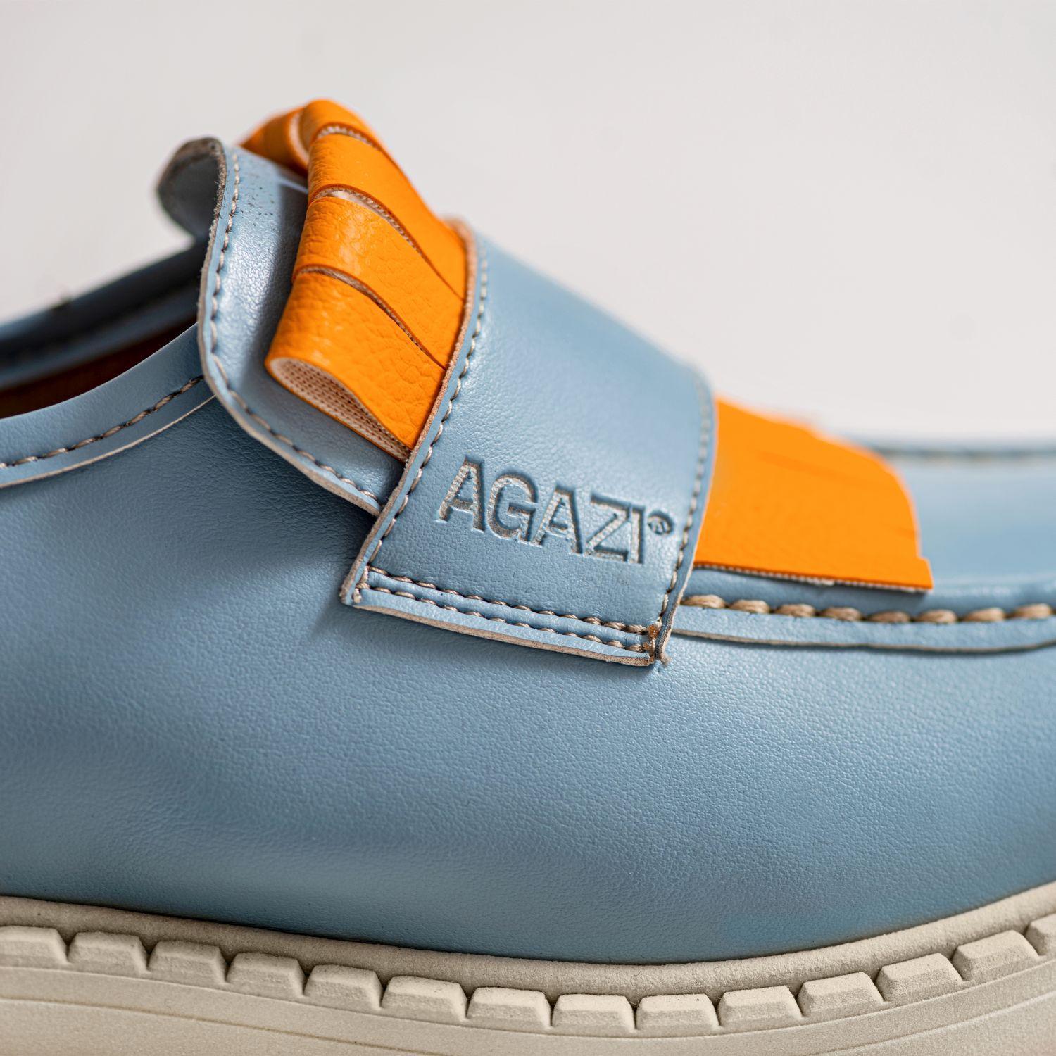 DIANE 3 in 1 Himmelbaue Vegane Loafer aus Apfelleder