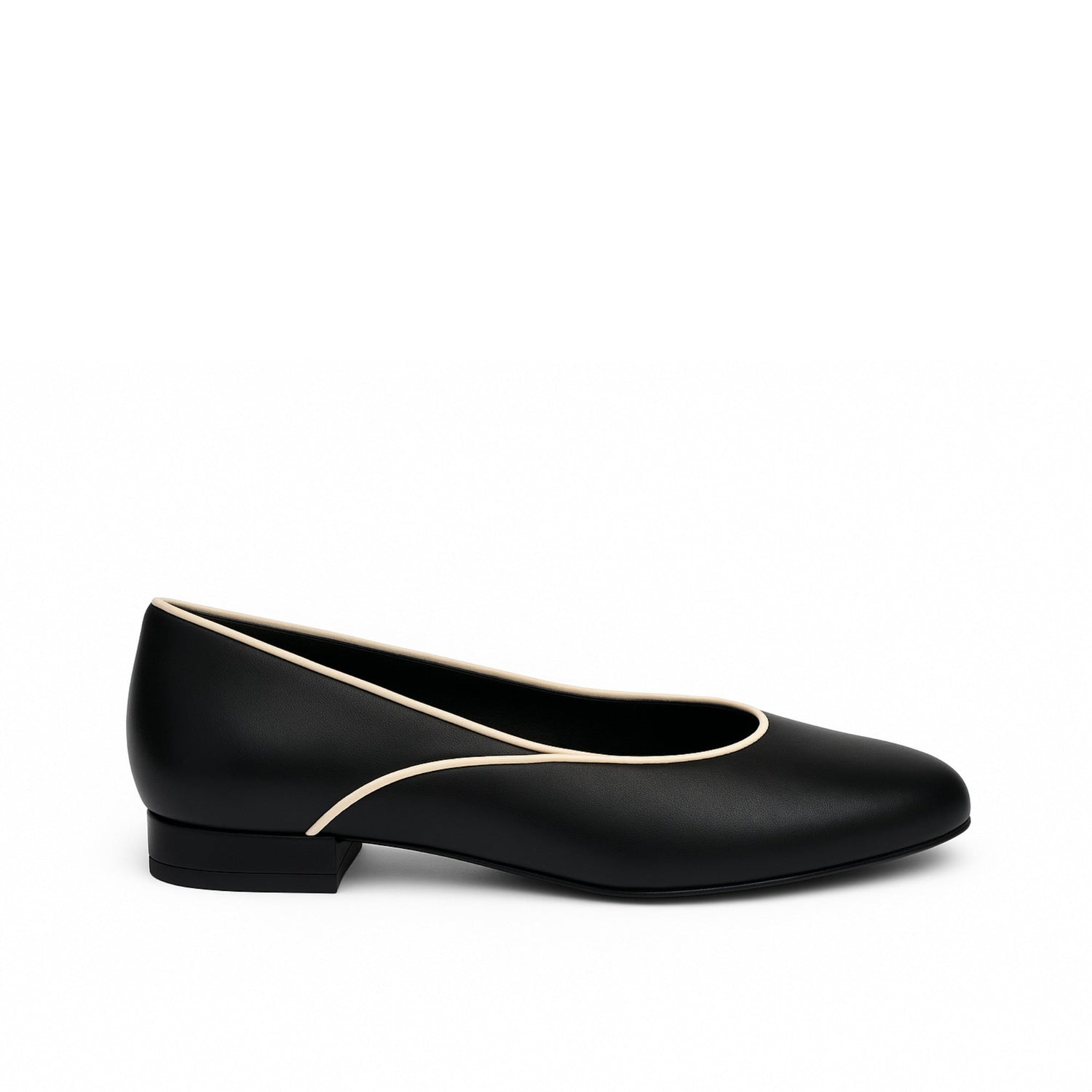 ISLA Black | Elegant Vegan Ballerinas in Apple Leather