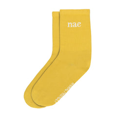 yellow socks crafted from organic cotton
