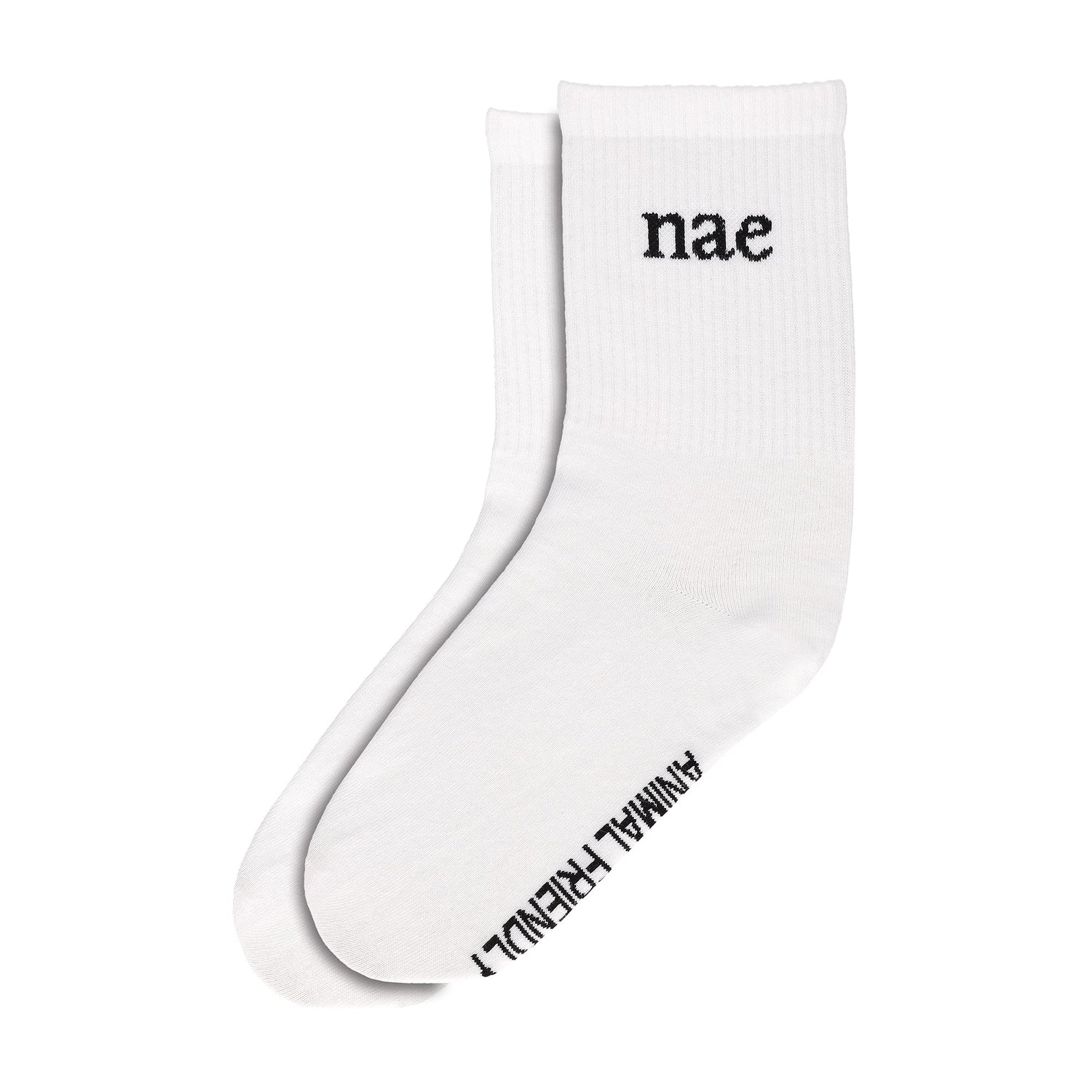 Animal Friendly white socks vegan cruelty-free accessories size M and L elastic