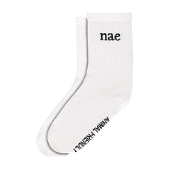Animal Friendly white socks vegan cruelty-free accessories size M and L elastic