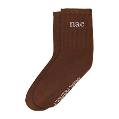 brown socks vegan cruelty-free accessories size M and L elastic
