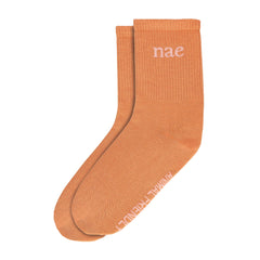 orange socks vegan cruelty-free accessories size M and L 
