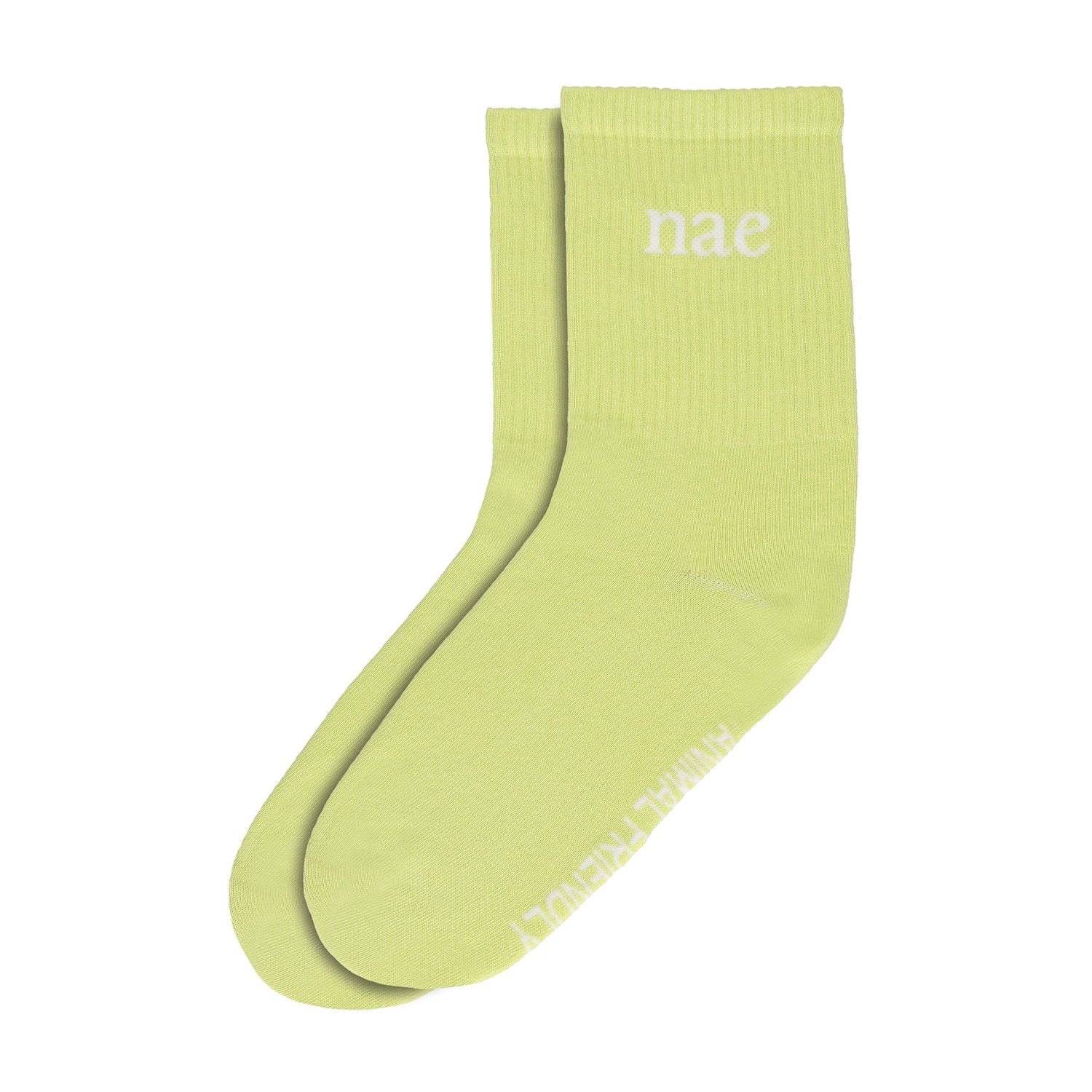 green socks vegan cruelty-free accessories size M and L elastic