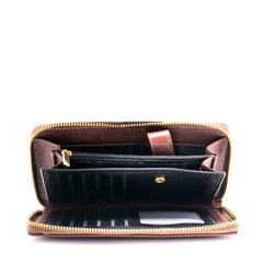 vegan wallet with zip pocket