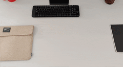 Accessory & Tech Pouch in black hemp